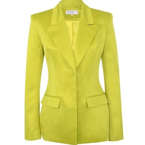NO OFFERS: New NWOT HOCB Fionella Chartreuse Jacket Large - Picture 3 of 8
